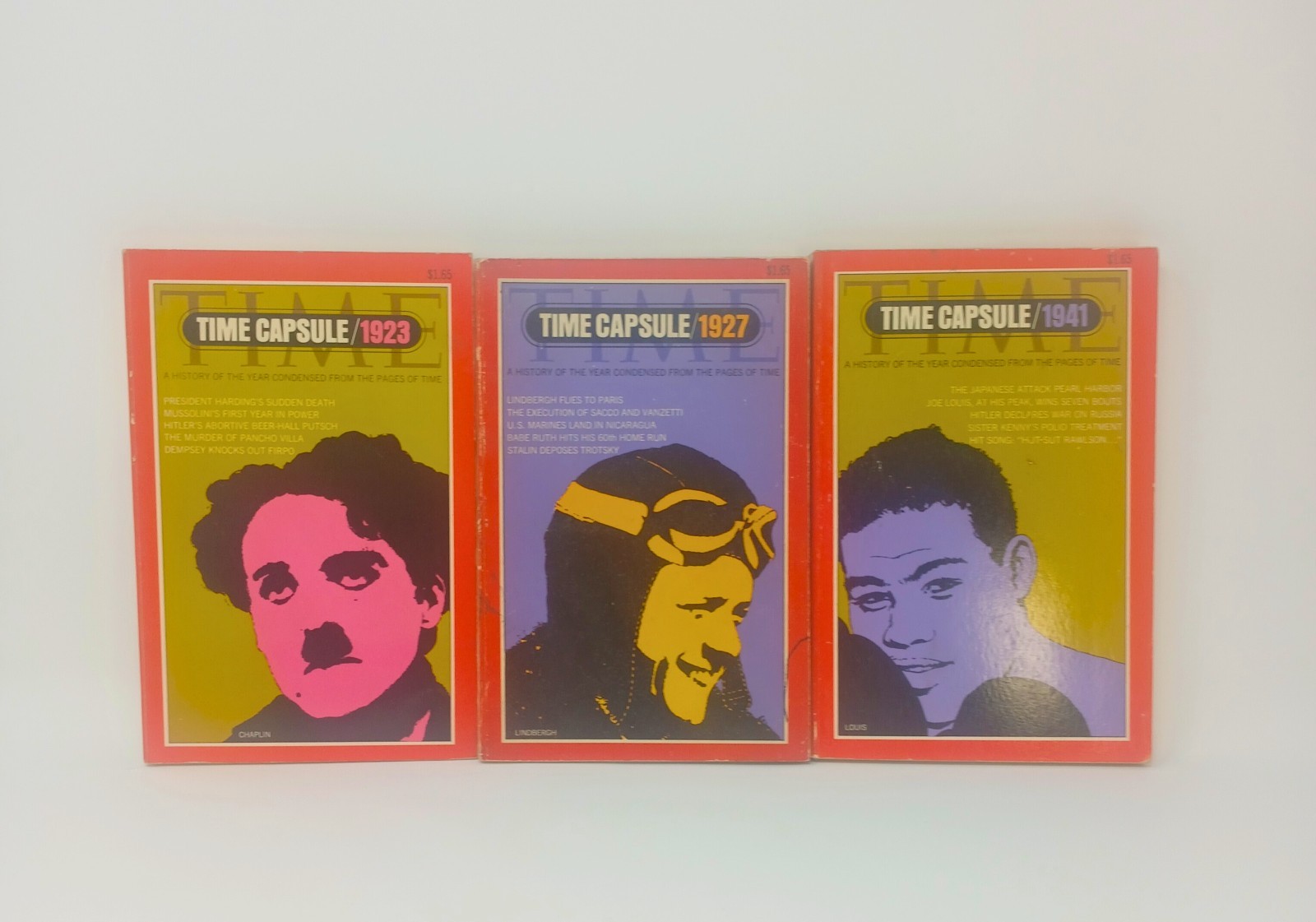 TIME Capsule Book Series Lot – 1923 1927 1941 Historical Year Books Time-Life