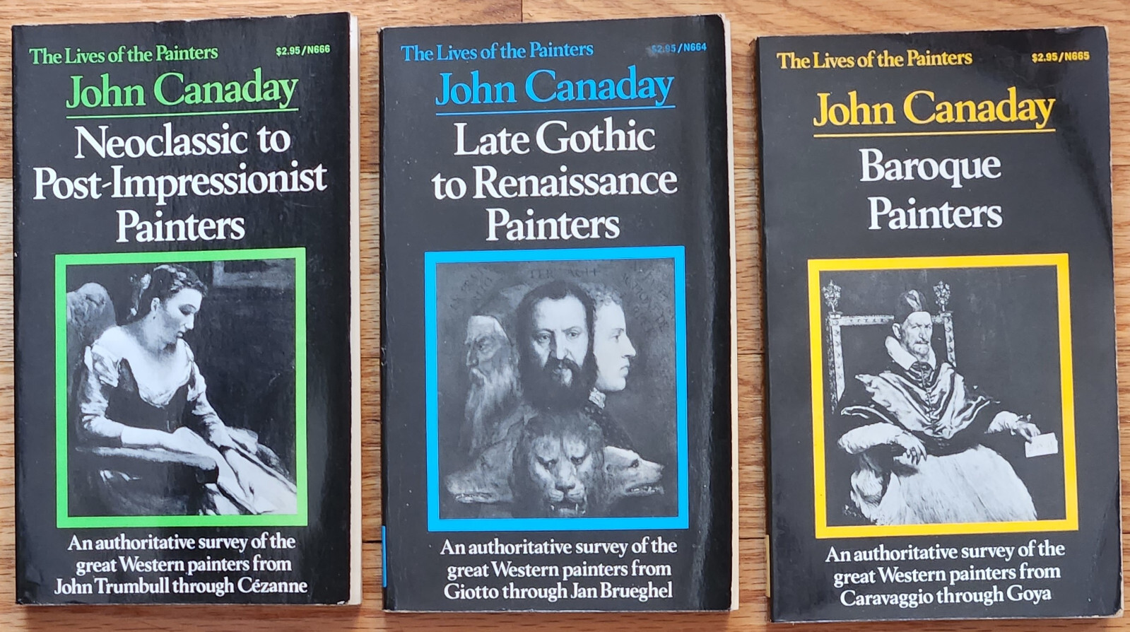 Lives of the Painters 3 volumes PB Books John Canaday 1972 Baroque Renaissance