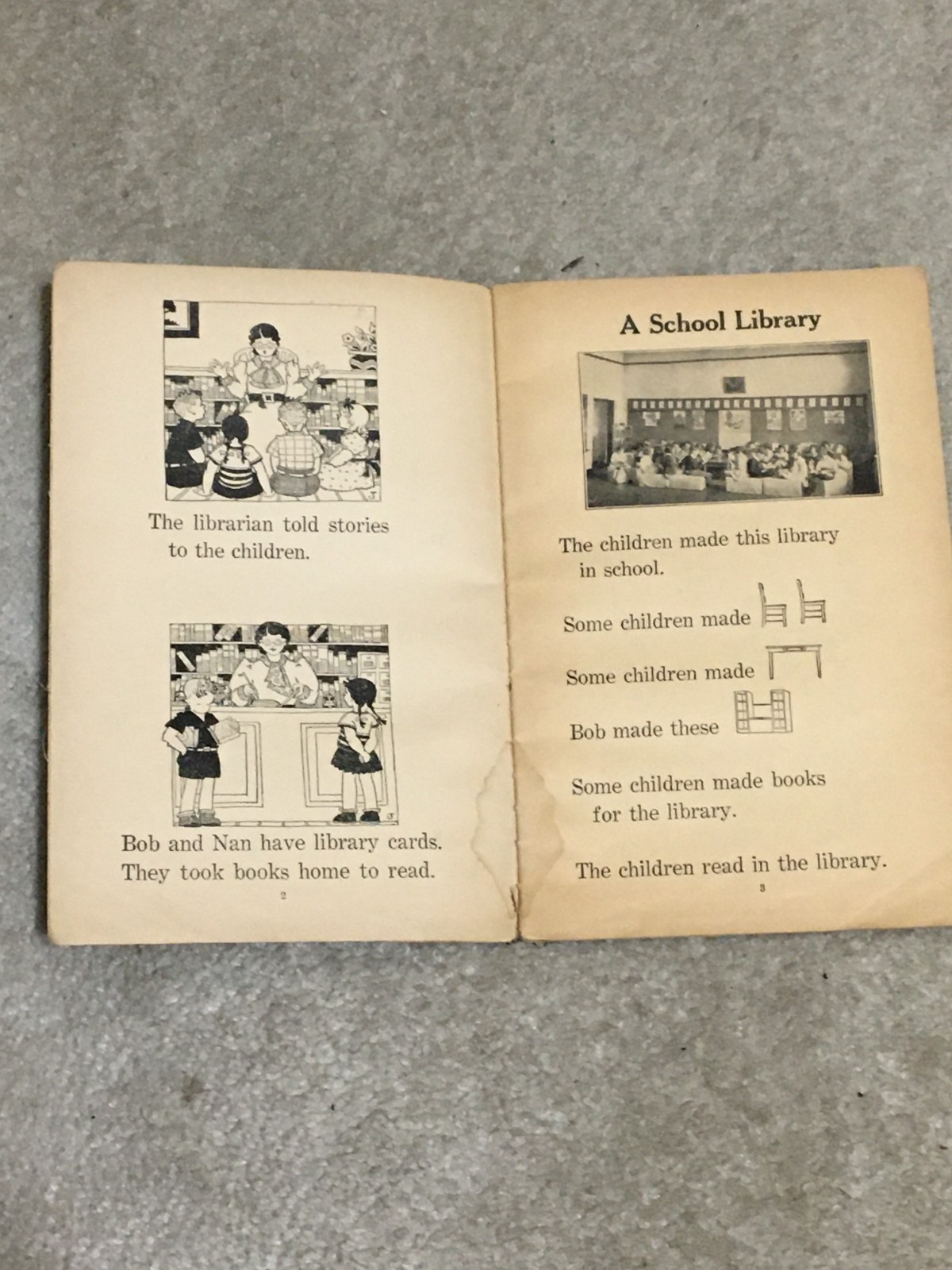 Vntg 1934 „Library“ By Eleanor Johnson Unit Study Books Pub, Columbus OH, 24 Pgs
