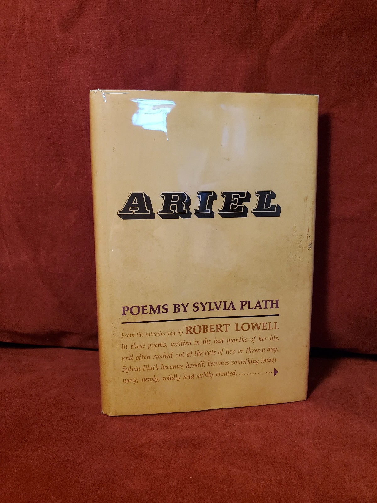 Sylvia Plath, Ariel 1966 First US Edition First Printing Hardcover in Dustjacket