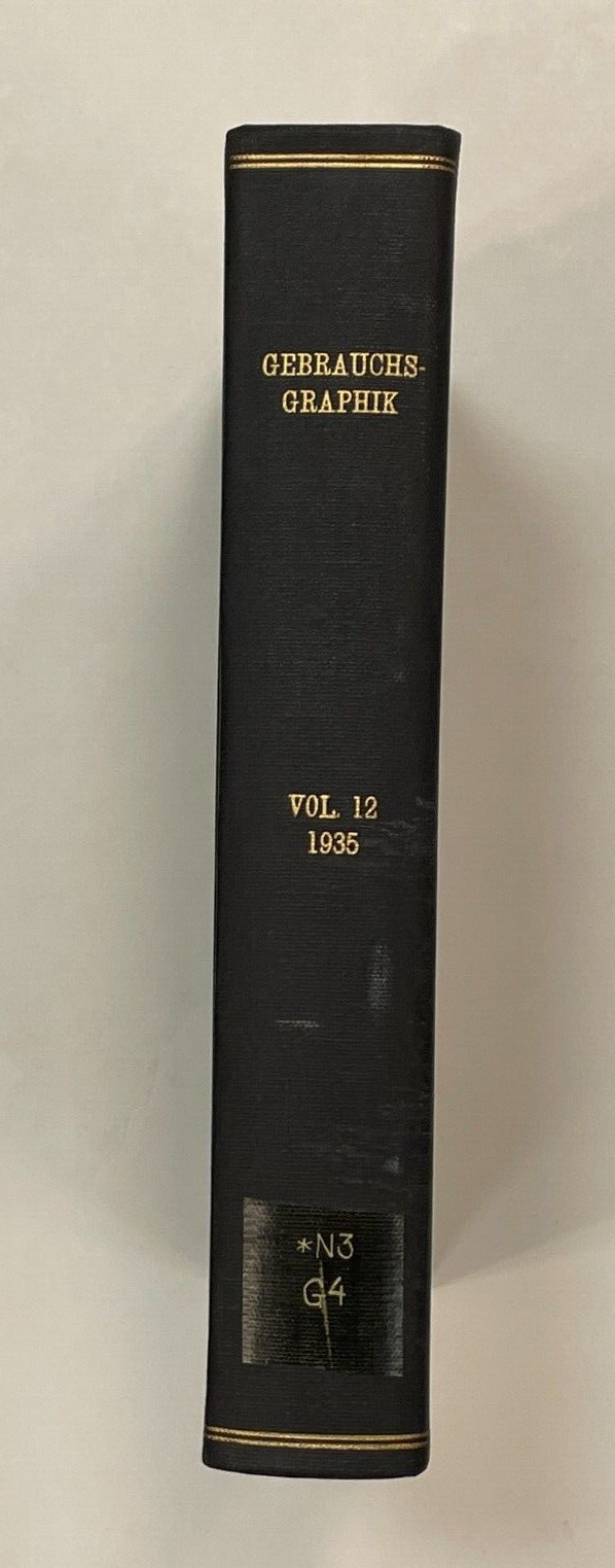 12 Bound issues Gebrauchsgraphik 1935 (volume 12) German Graphic Design magazine