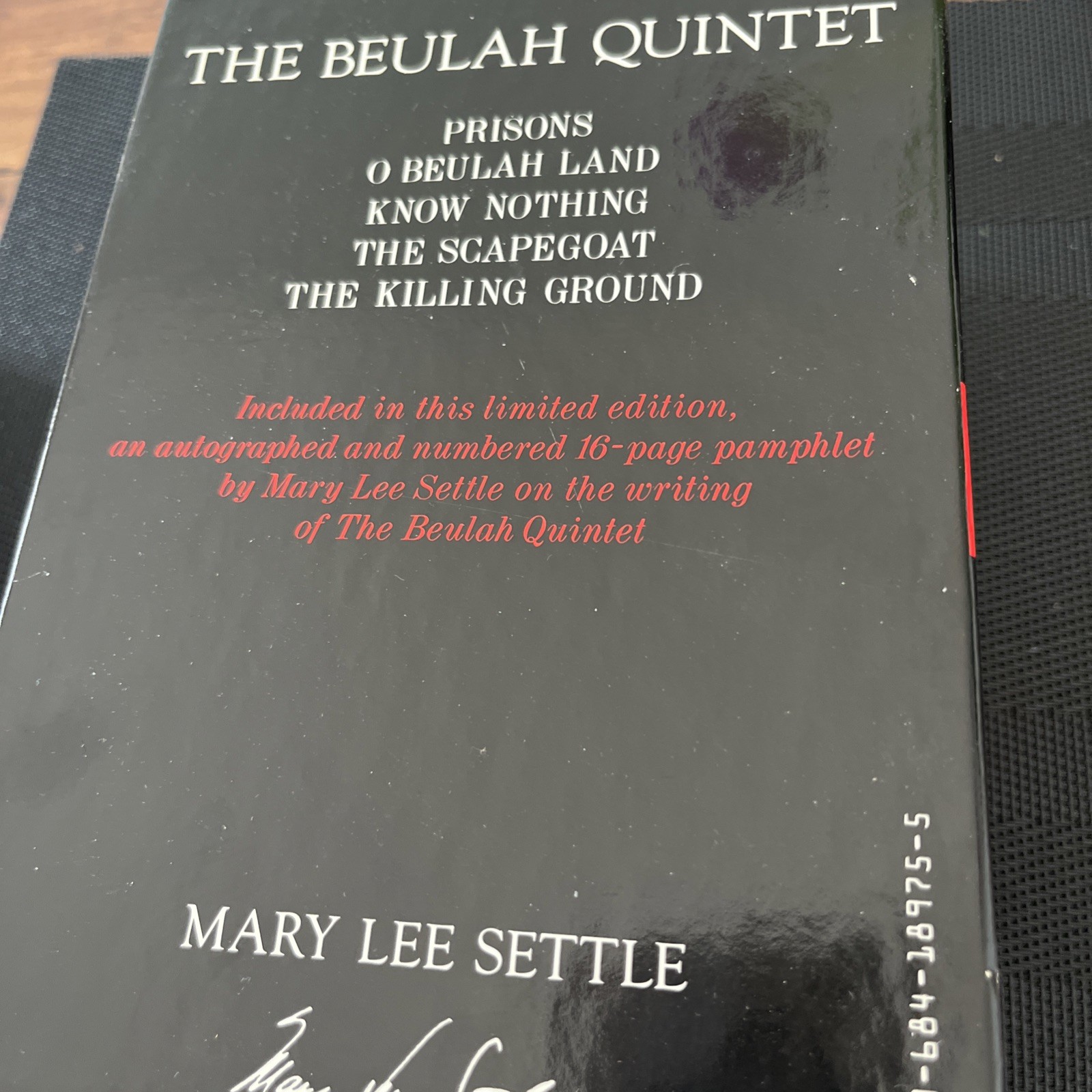 Mary Lee Settle / Beulah Quintet Prisons O Beulah Land Know Limited Signed 1988