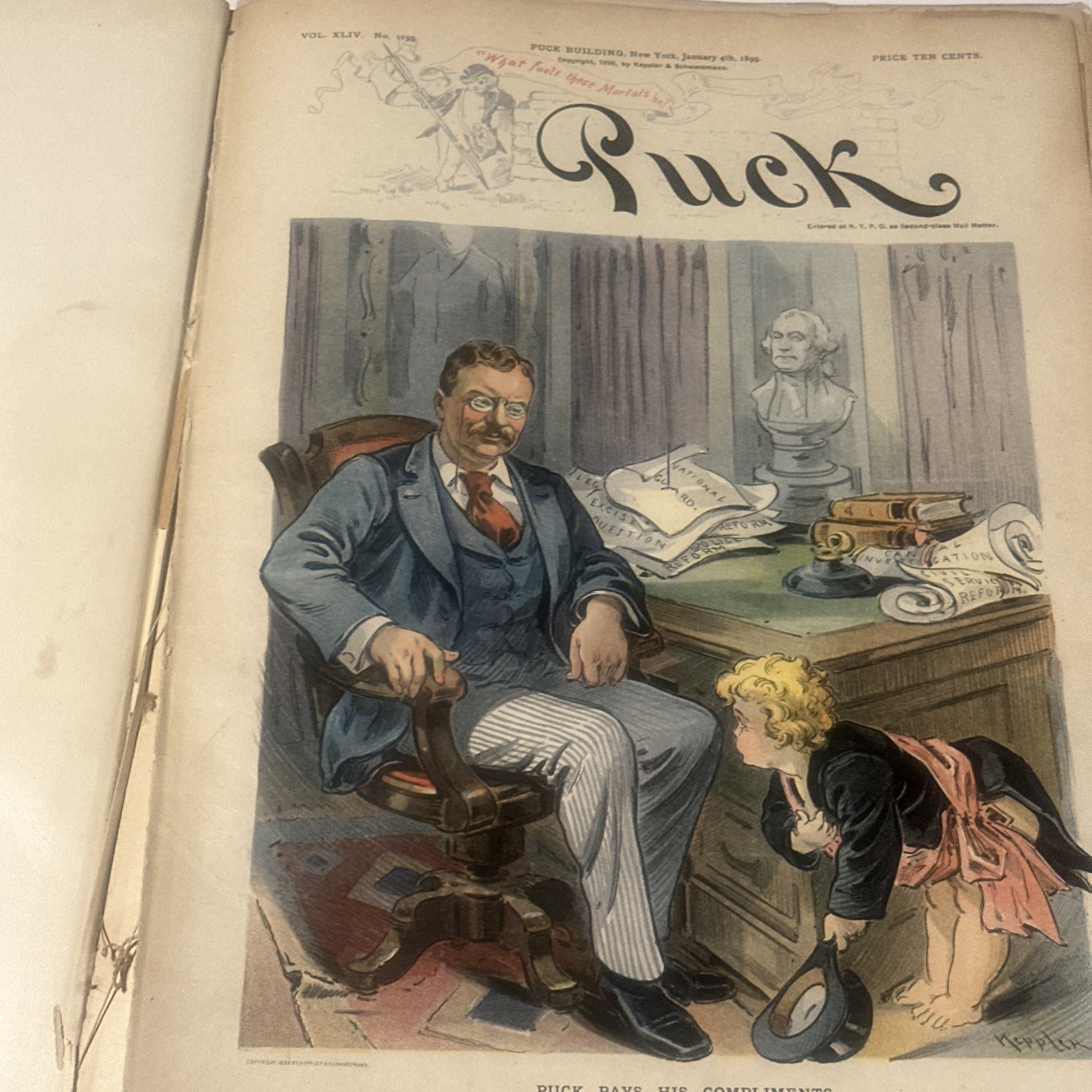 Puck Magazine Bound Volume 26 Issues 1899 Political Satire Humor