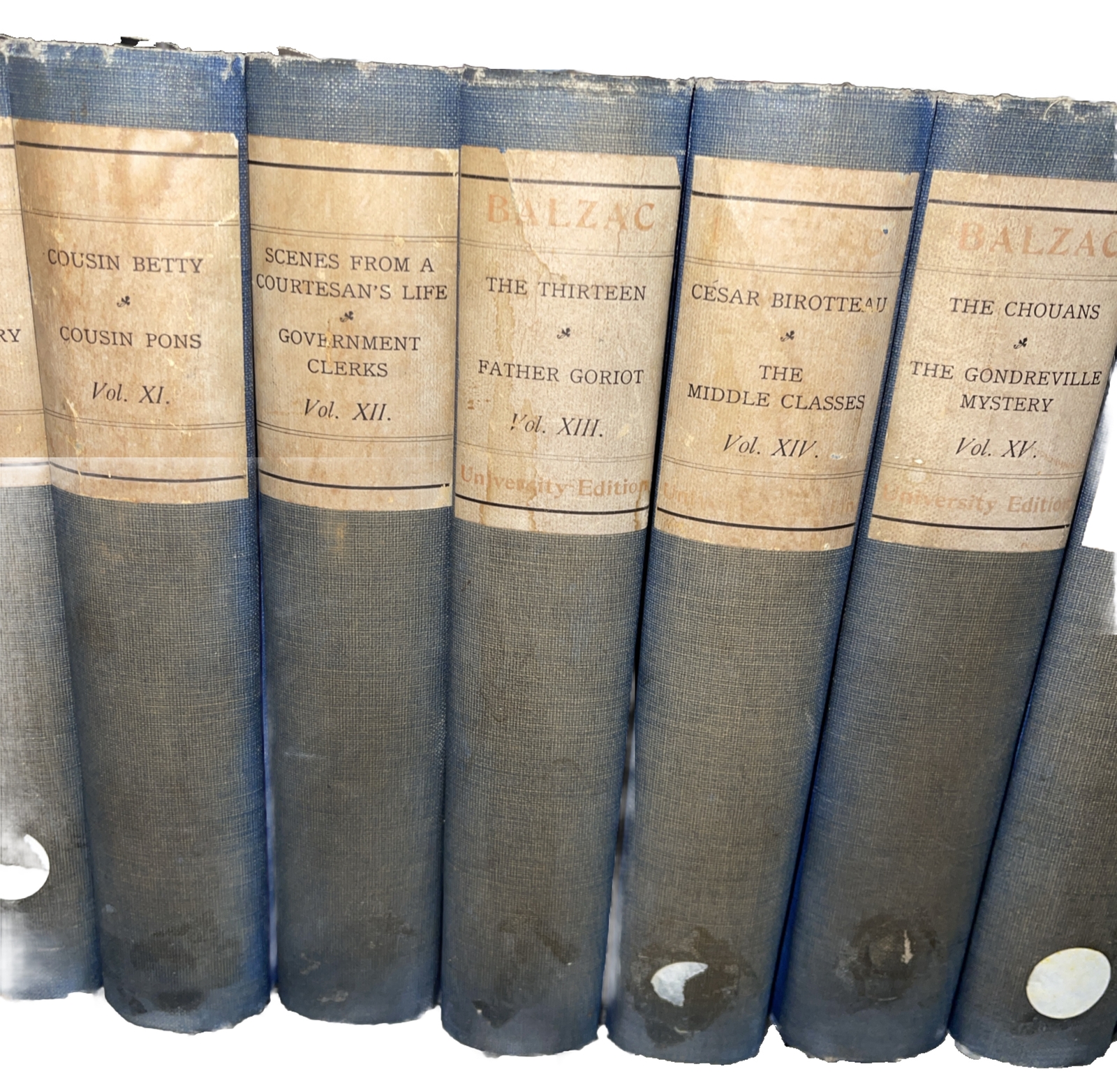 The Set Of Honore de Balzac 18 Volumes HC Vintage 1901 Set Antique Books