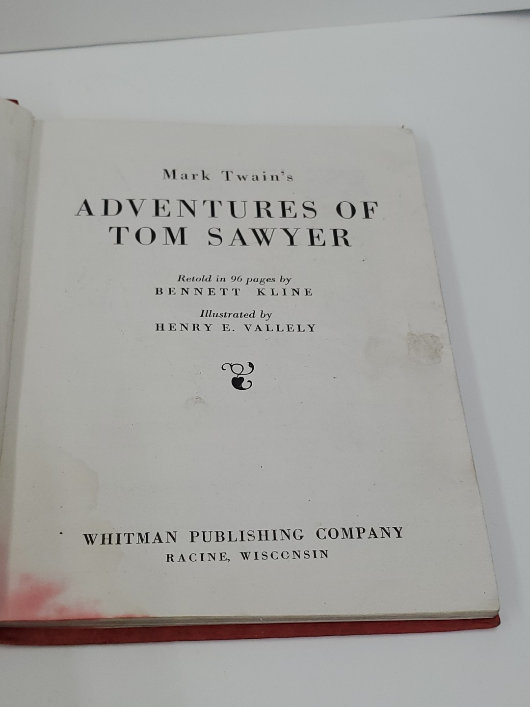 Antique 1940 Tom Sawyer By Mark Twain – Whitman Publishing – 96 Pages By Kline
