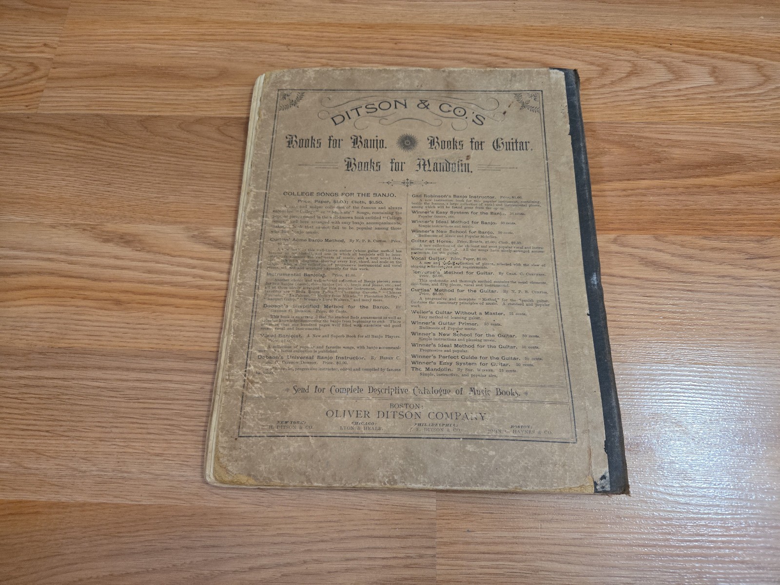 Progressive & Complete Method Spanish Guitar N. P. B. Curtiss 1878 Ditson Boston