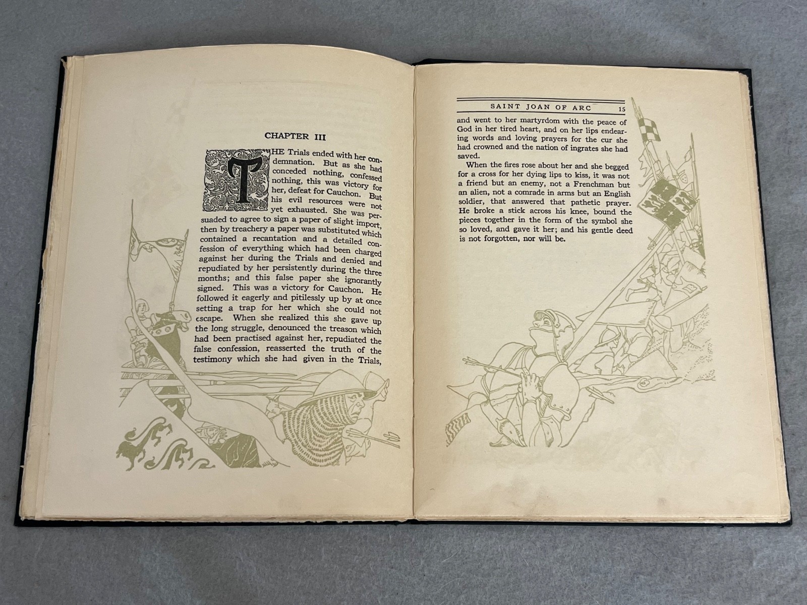 Antique Mark Twain Book Saint Joan of Arc Howard Pyle Illustrated 1st Ed. 1919