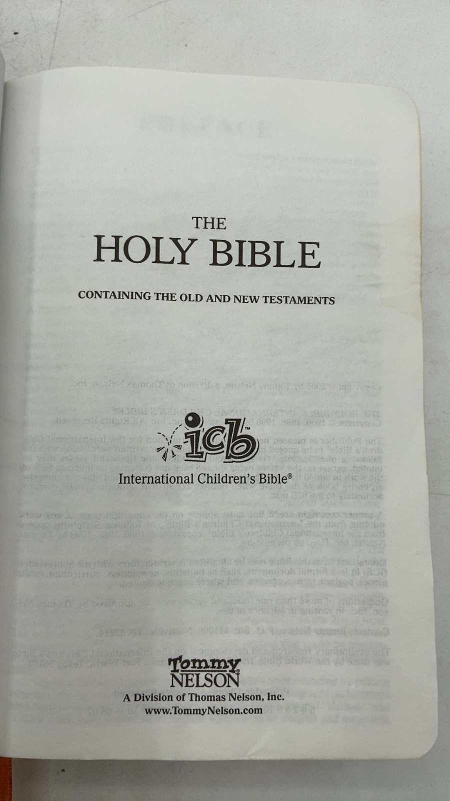 The Holy Bible, International Children’s Bible Hardcover 2005