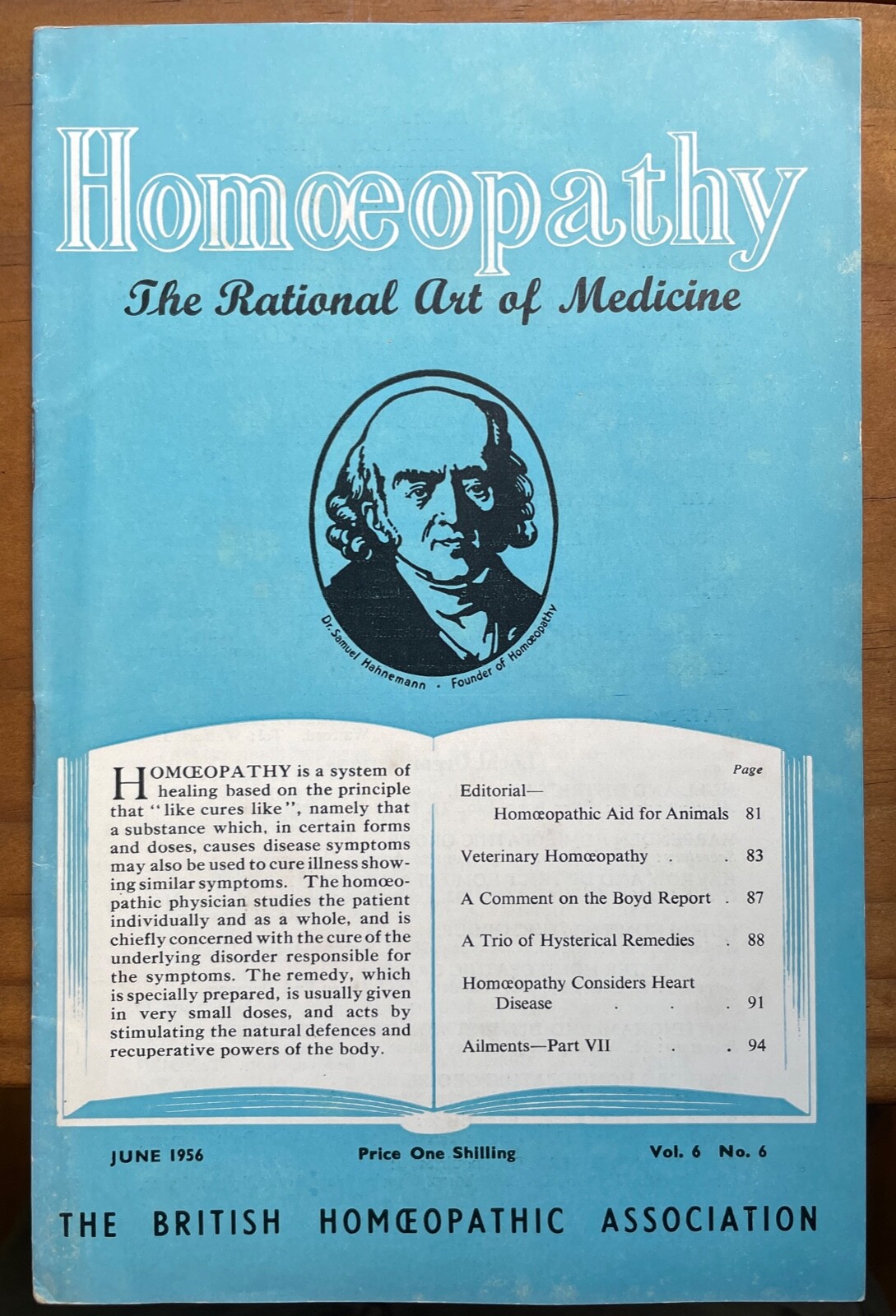 HOMOEOPATHY: BRITISH HOMOEOPATHIC ASSN – ALTERNATIVE NATURAL MEDICINE, June 1956