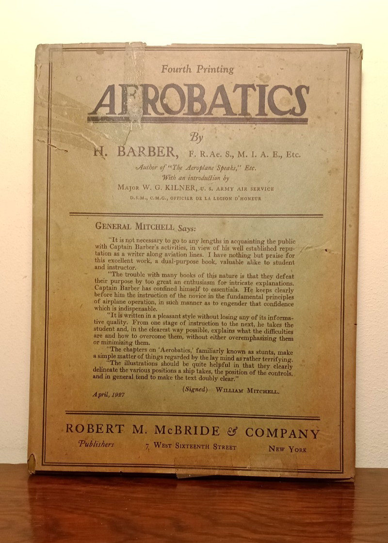 Aerobatics H Barber Aviation Flying Billy Mitchell WW1 Flying Corps Great War