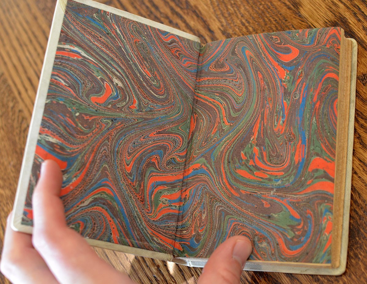 [Fine Binding | Painted Vellum] Les Ghazels de Hafiz, Full vellum binding