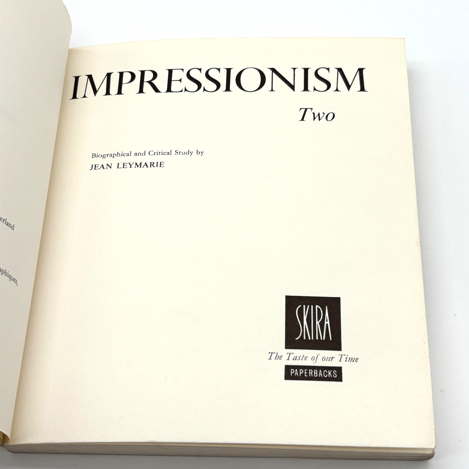 Vintage Impressionism Two Jean Leymarie Skira Art Paperback 60 Color Plates