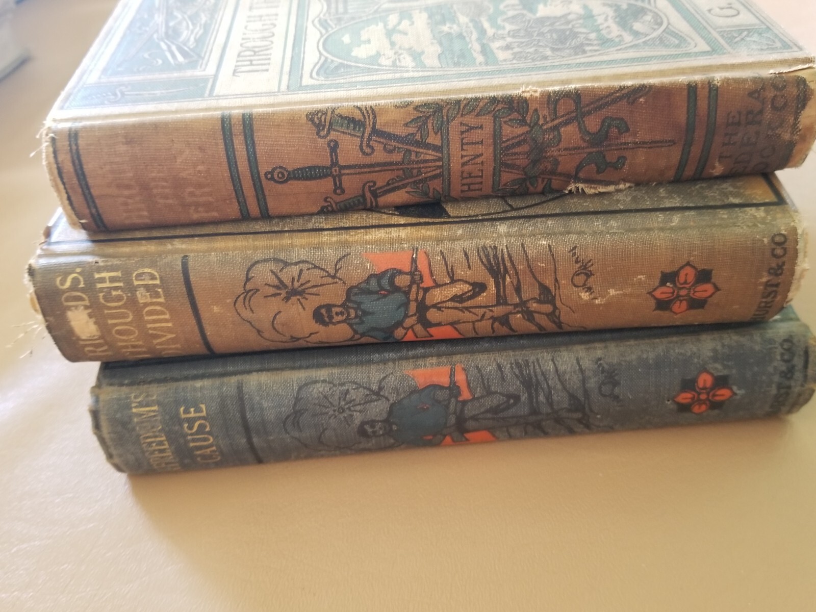 Antique hardcover – G.A. Henty – Lot of 3 – RARE