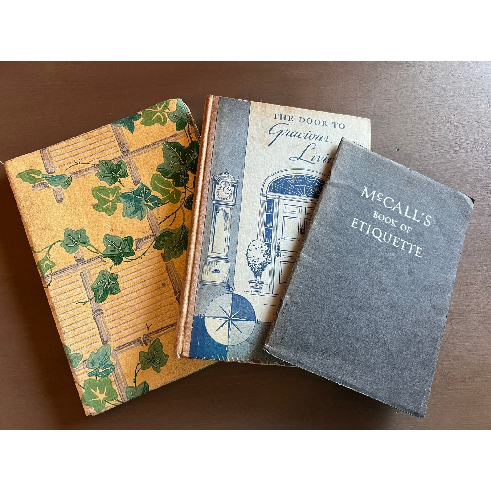 Vintage Book Lot 3 McCall’s Etiquette Gracious Living Art of Hospitality 1930s