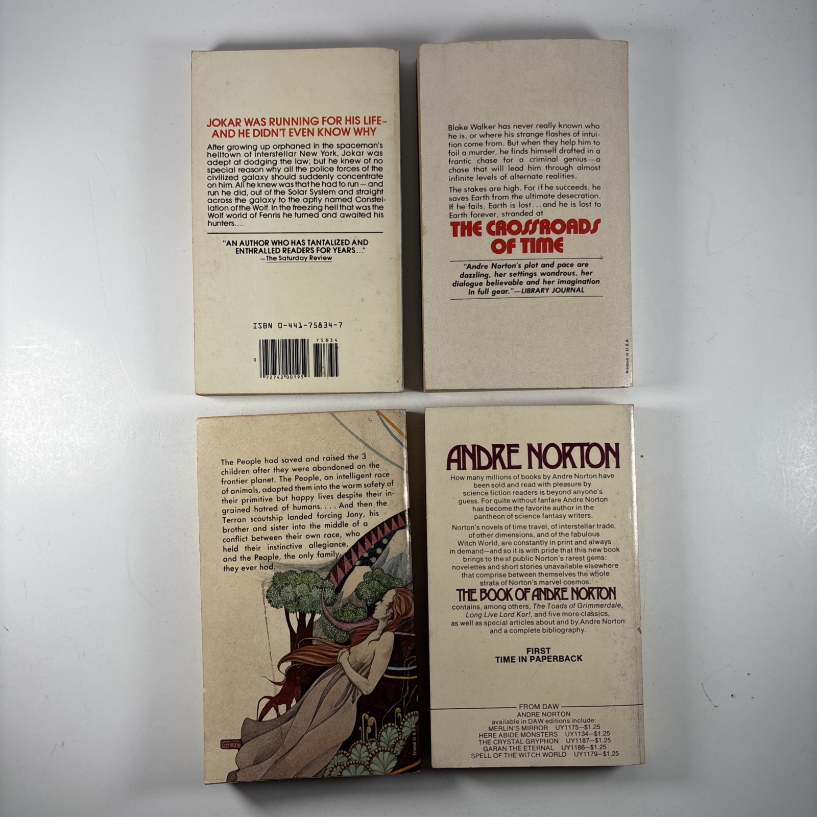 4 Vintage SF Books by Andre Norton – First Paperback Publication Science Fiction