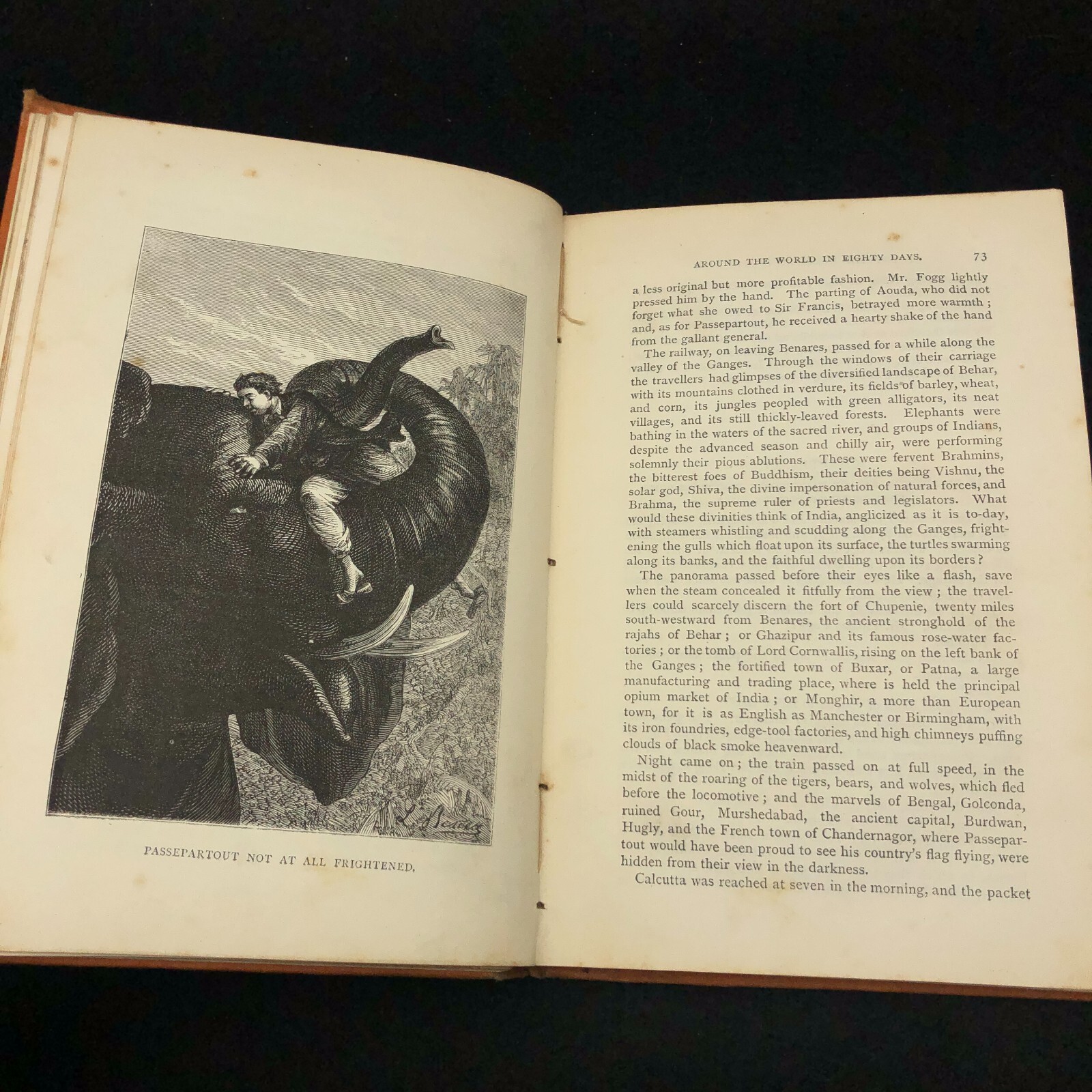 Around The World In Eighty Days ~ Jules Verne ~ 1876 UK Edition Sampson Low