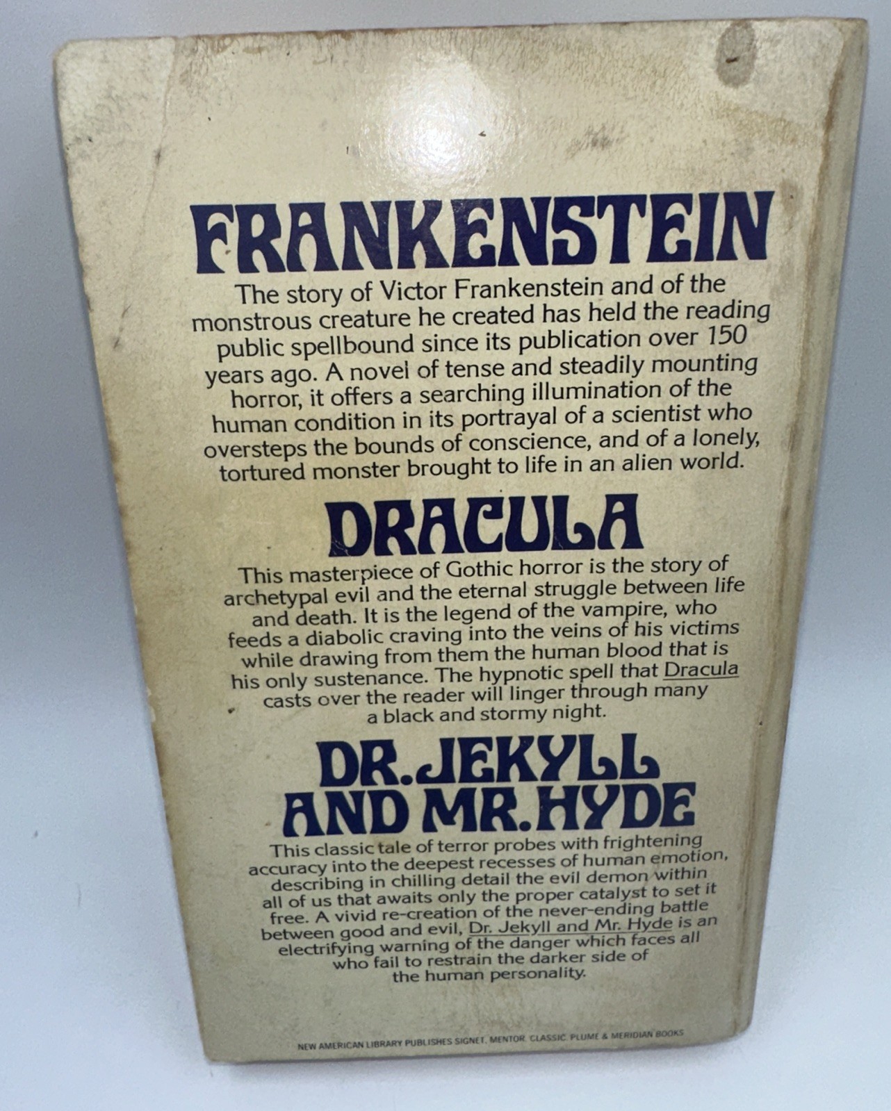 Frankenstein Dracula Dr Jekyll Mr Hyde Stephen King Signet First Edition (1978)