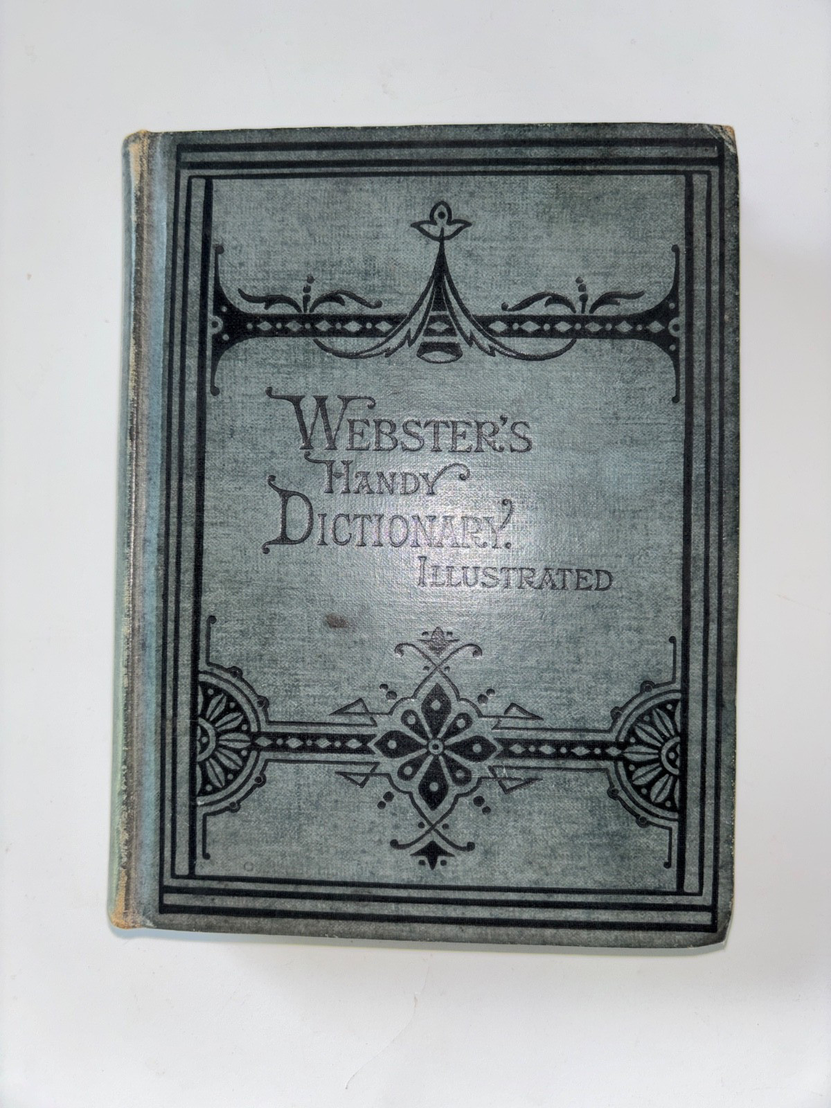 Antique Webster’s Handy Dictionary Illustrated Early Ed 1877 HC Loomis Campbell