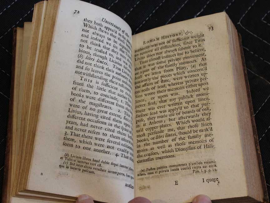 1711 “A Dissertation Upon The Uncertainty of Roman History During First 500 Yrs“