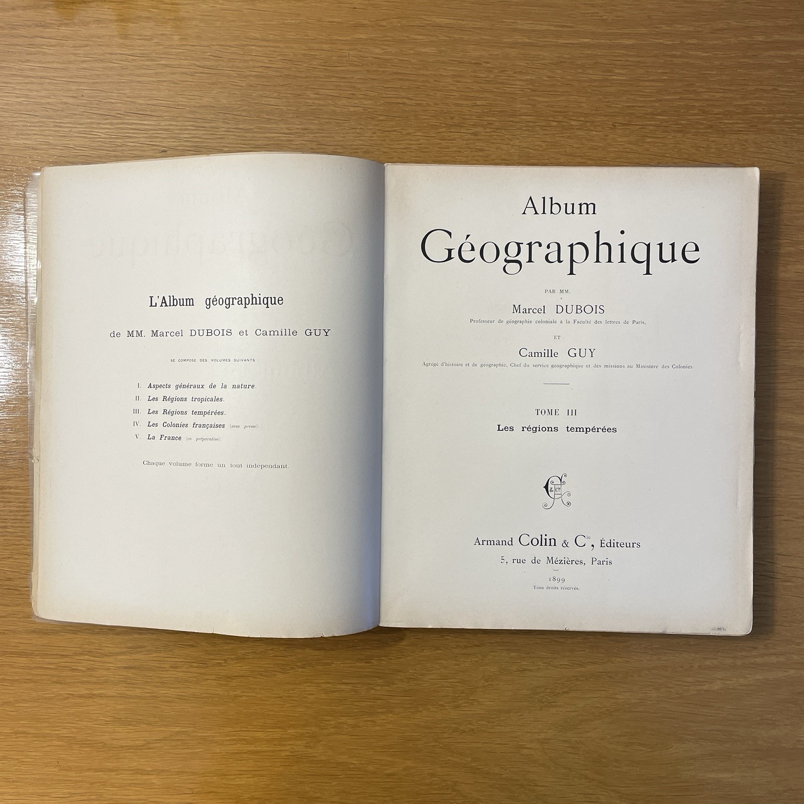 Geographical Album – The Temperate Regions (1899) – M. Dubois & Camille Guy