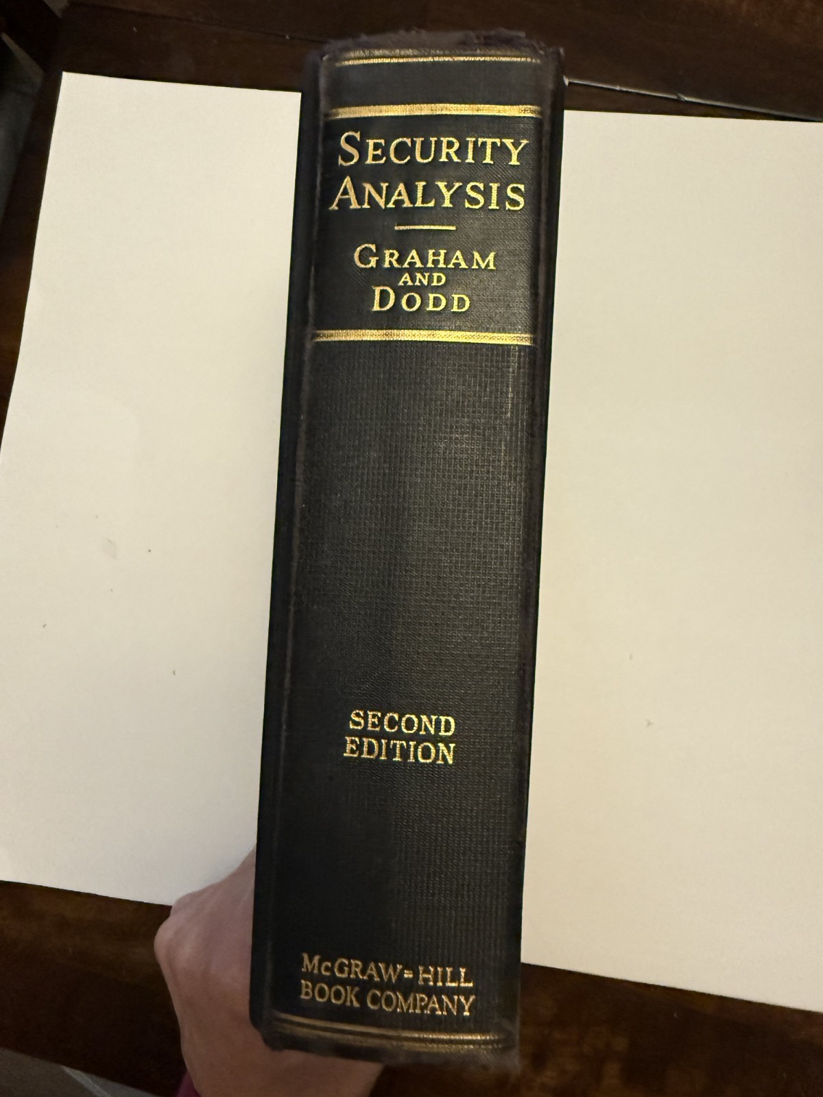1940 Security Analysis Hardcover Book Benjamin Graham David Dodd Second Edition