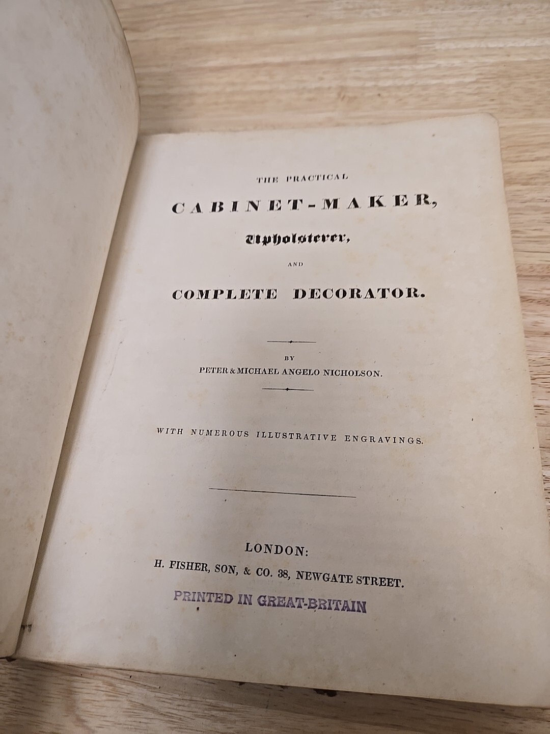 1826 Book: Practical Cabinet Maker Upholsterer & Complete Decorator Nicholson