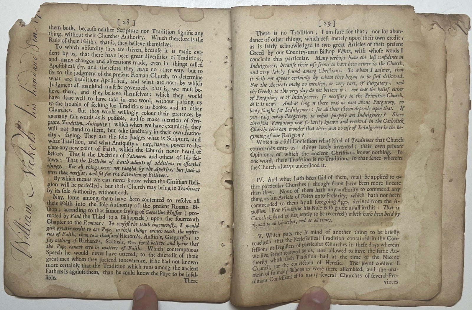 1680 PATRICK DISCOURSE ABOUT TRADITION ANGLICAN ANTI CATHOLIC TRACT RARE QUARTO