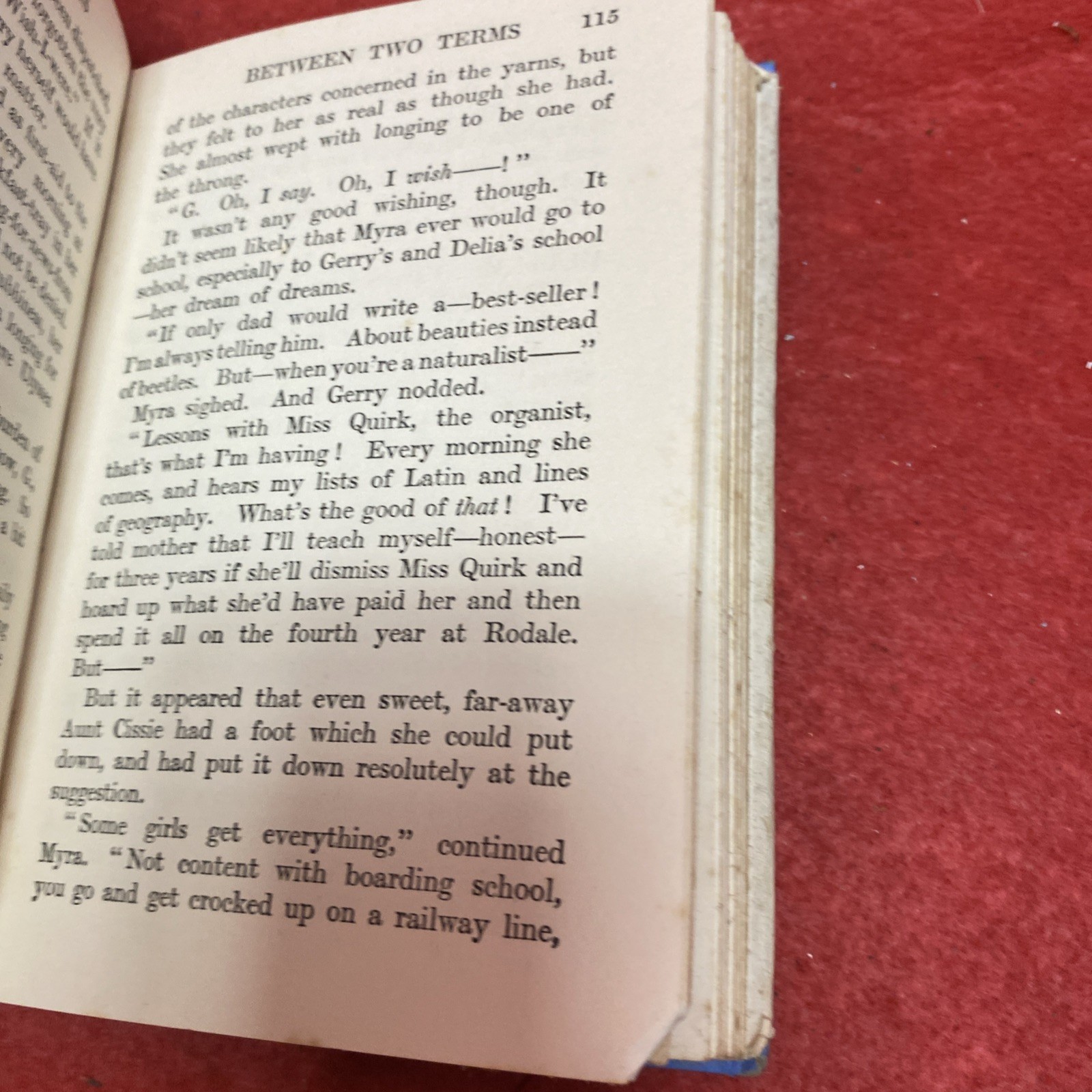 BOOK Between Two Terms Ethel Talbot Vintage Undated Hardback with DJ Free P&P