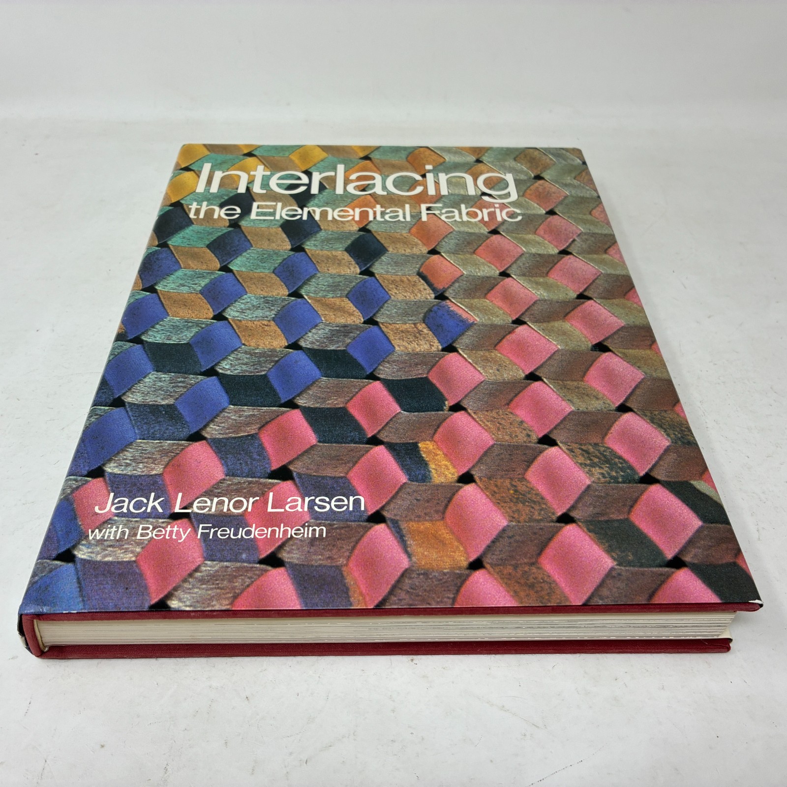 INTERLACING: The Elemental Fabric by Larsen 1st Ed. 1986 HC+DJ Textile Crafts