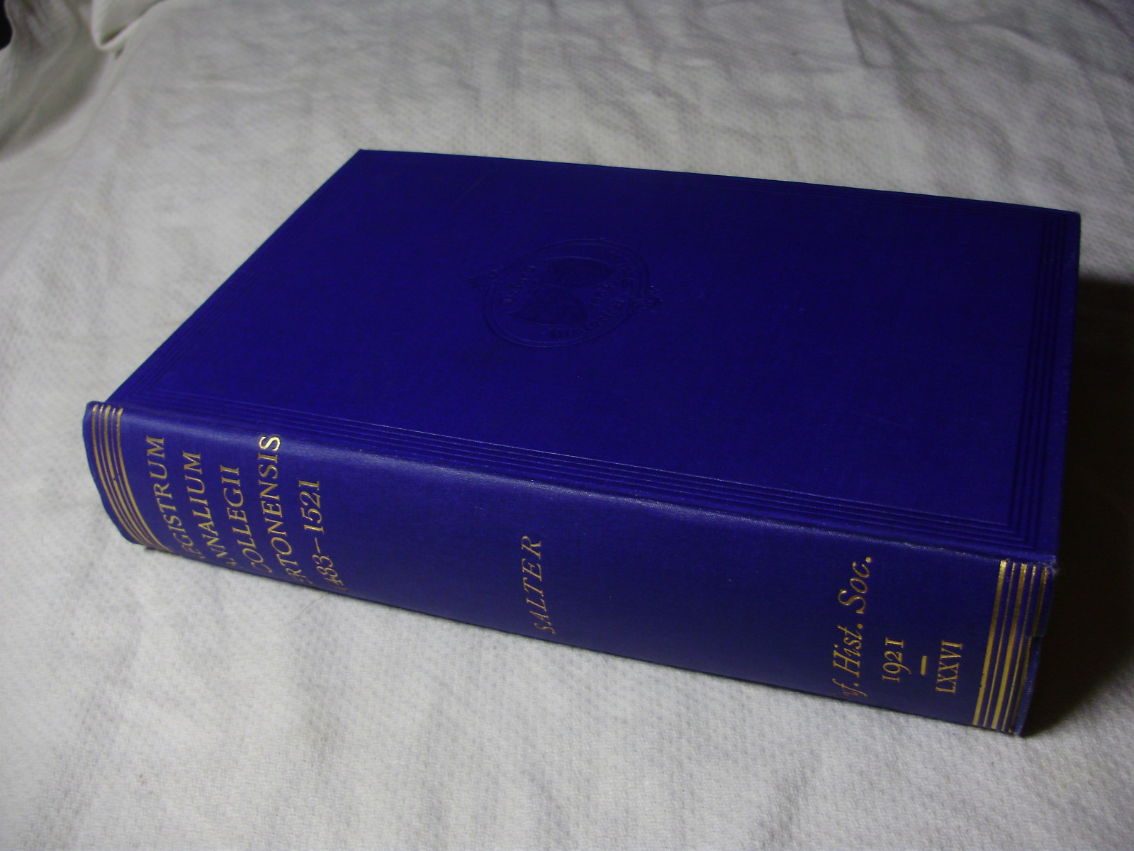 1923 Registrum Annalium Collegii Mertonensis 1483-1521 OXFORD Hist Soc – #COBB