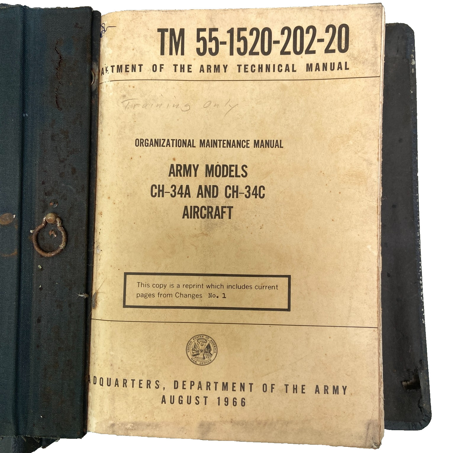 Technical Maintenance Book Army Models CH-34A CH-34C Aircraft 1966 Sikorsky Heli