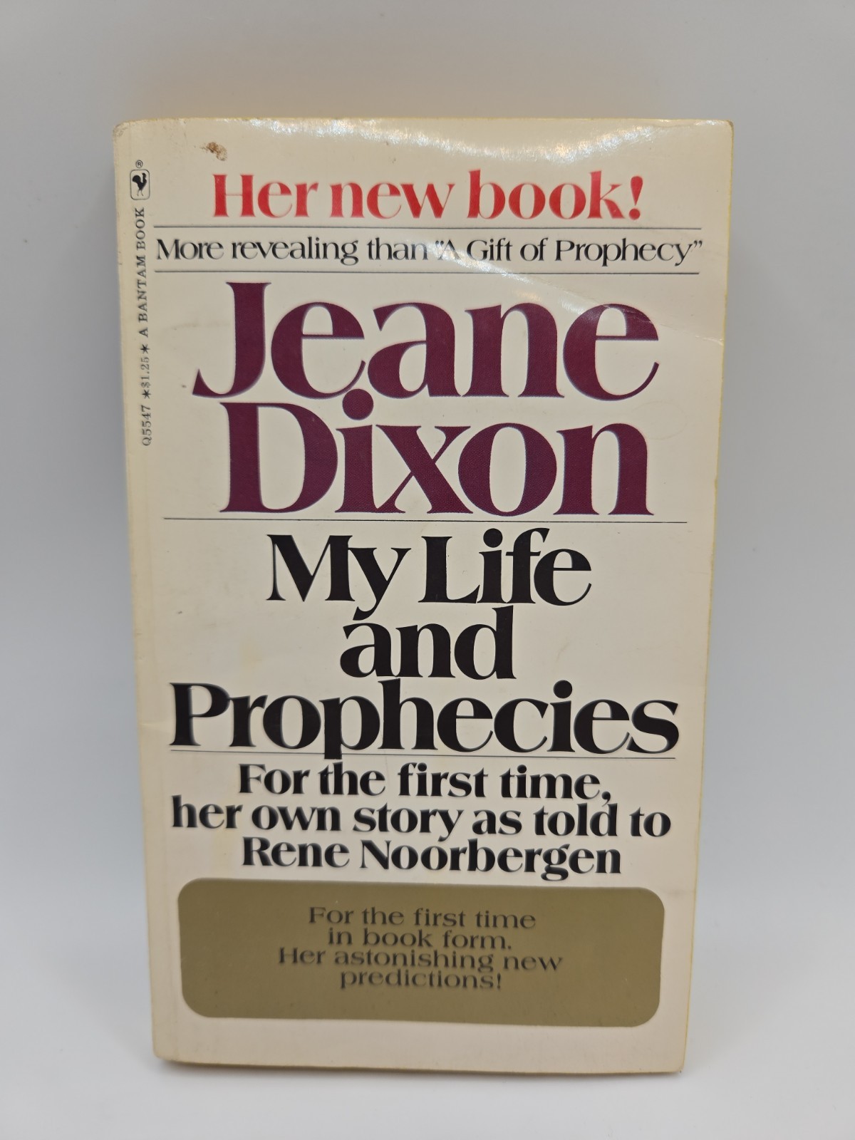 Jeane Dixon, Rene Noorbergen – My Life and Prophecies – 1970 – paperback