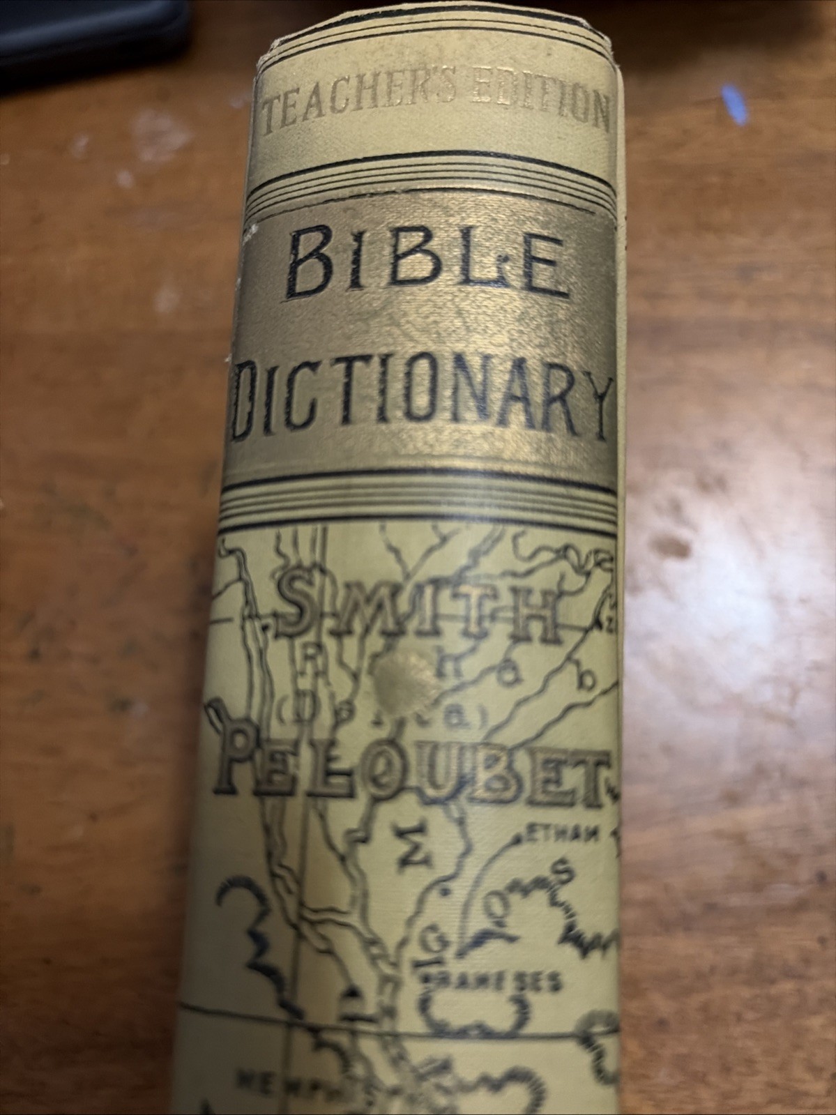 1884 Copyright Bible Dictionary William Smith Peloubet HC 440 Illus 8 Color Maps