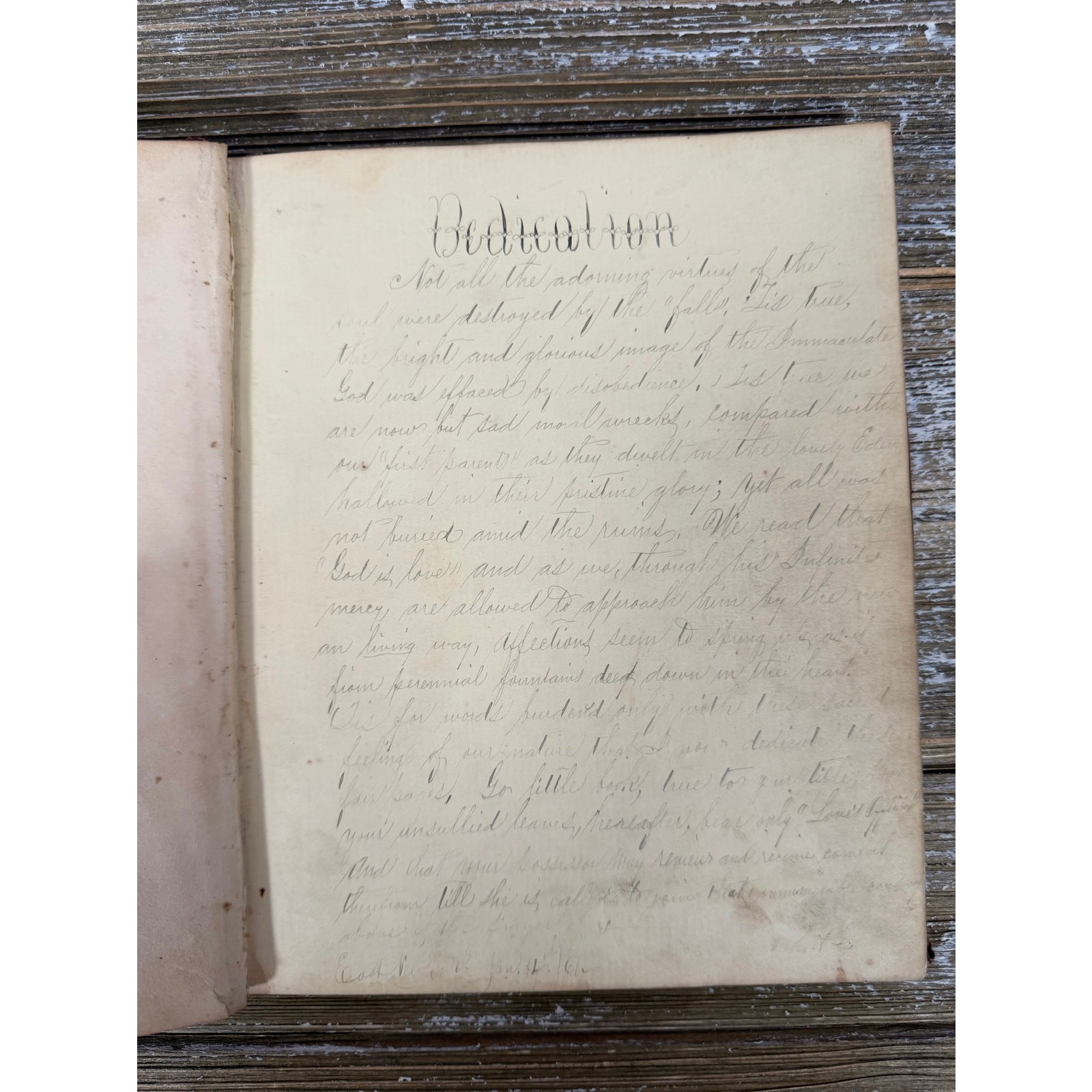 Antique Civil War Era 1860s Love’s Offering Friendship Album Handwritten Notes