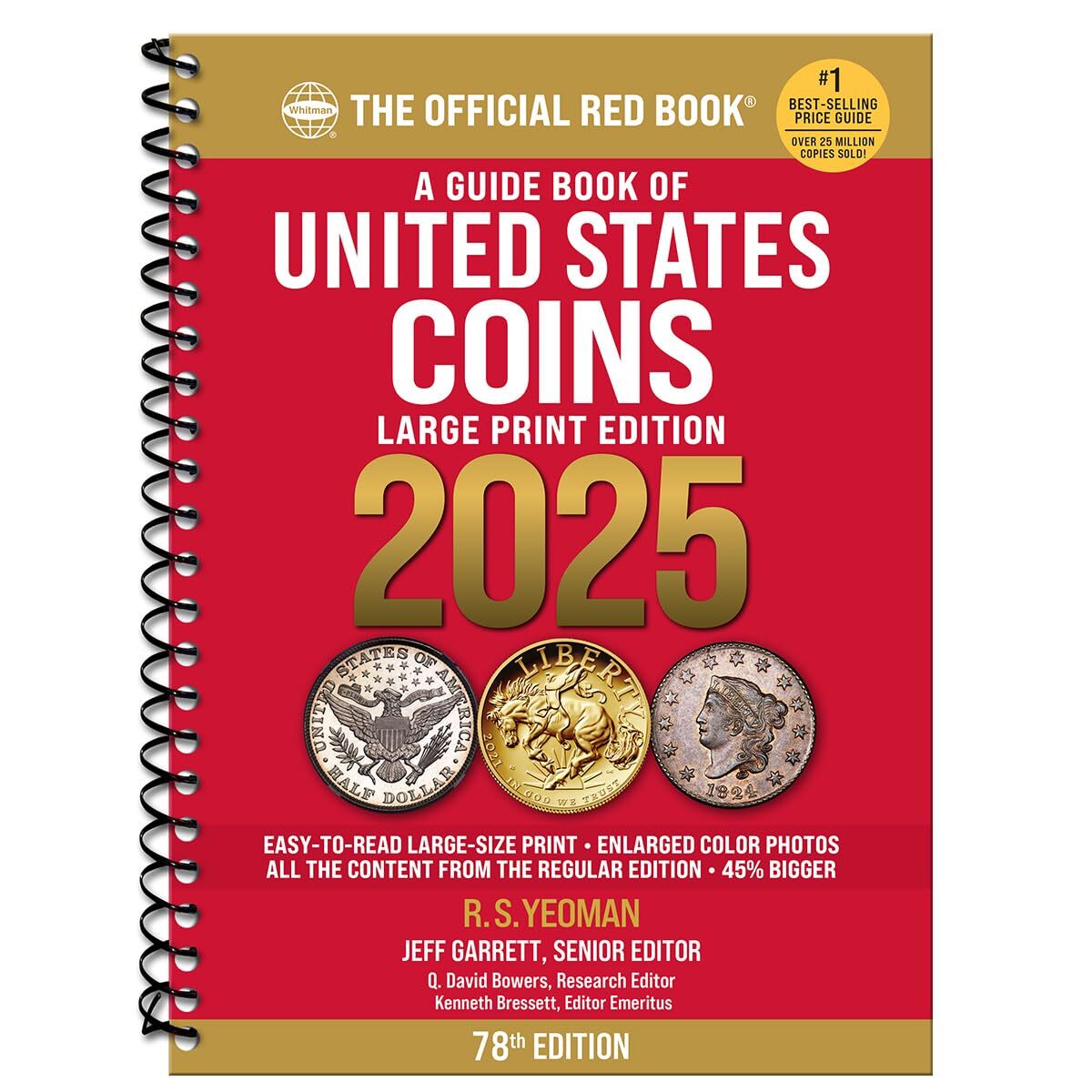 A Guide Book of United States Coins 2025 „Redbook“ Large Print by Jeff Garrett
