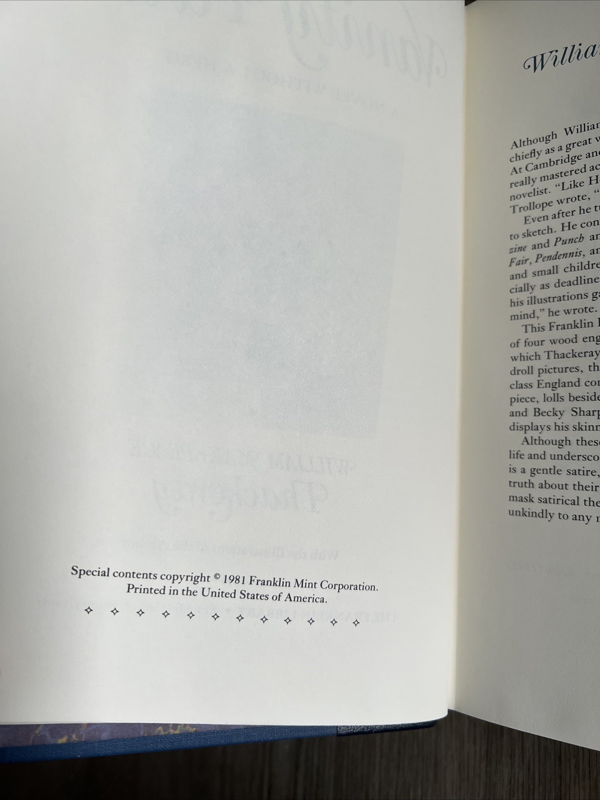 ? Franklin Library VANITY FAIR William Thackeray HTF Cover 1981 Illustrated