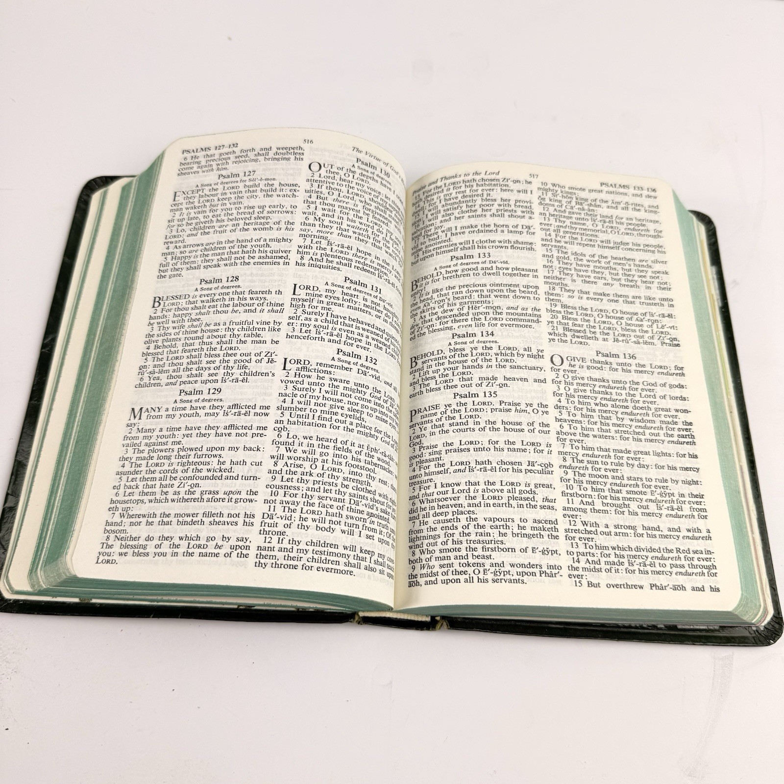 King James Version Bible World Publishing Green Leather Concordance Illustrated