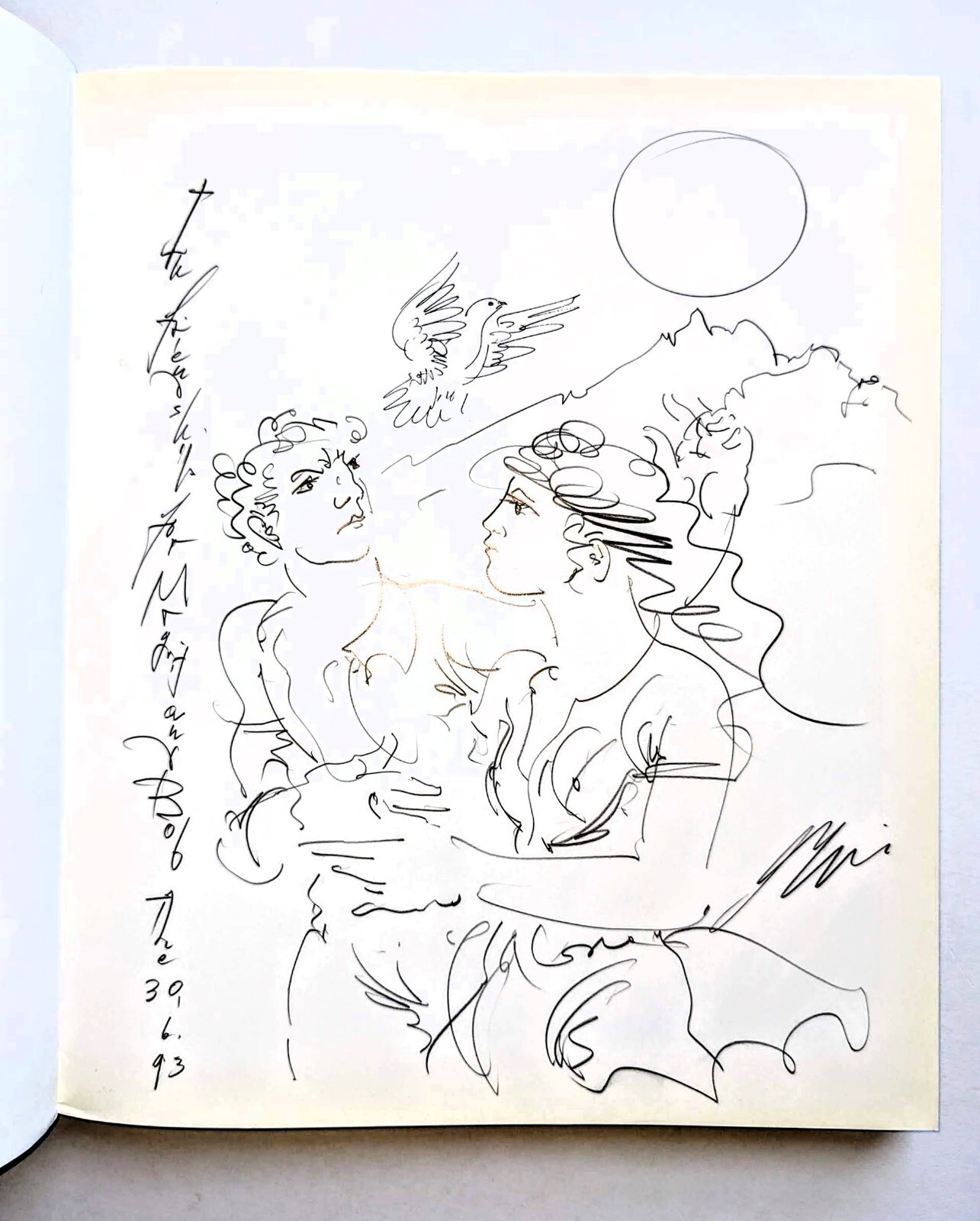 HANS ERNI Art Monograph w/ ORIGINAL DRAWING INSCRIBED to ROBERT & MAGRIT MONDAVI