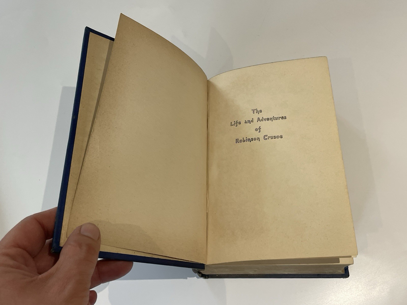 Robinson Crusoe, Daniel Defoe, Illus G. Robinson, Charles Kelly 1915 Dust Jacket