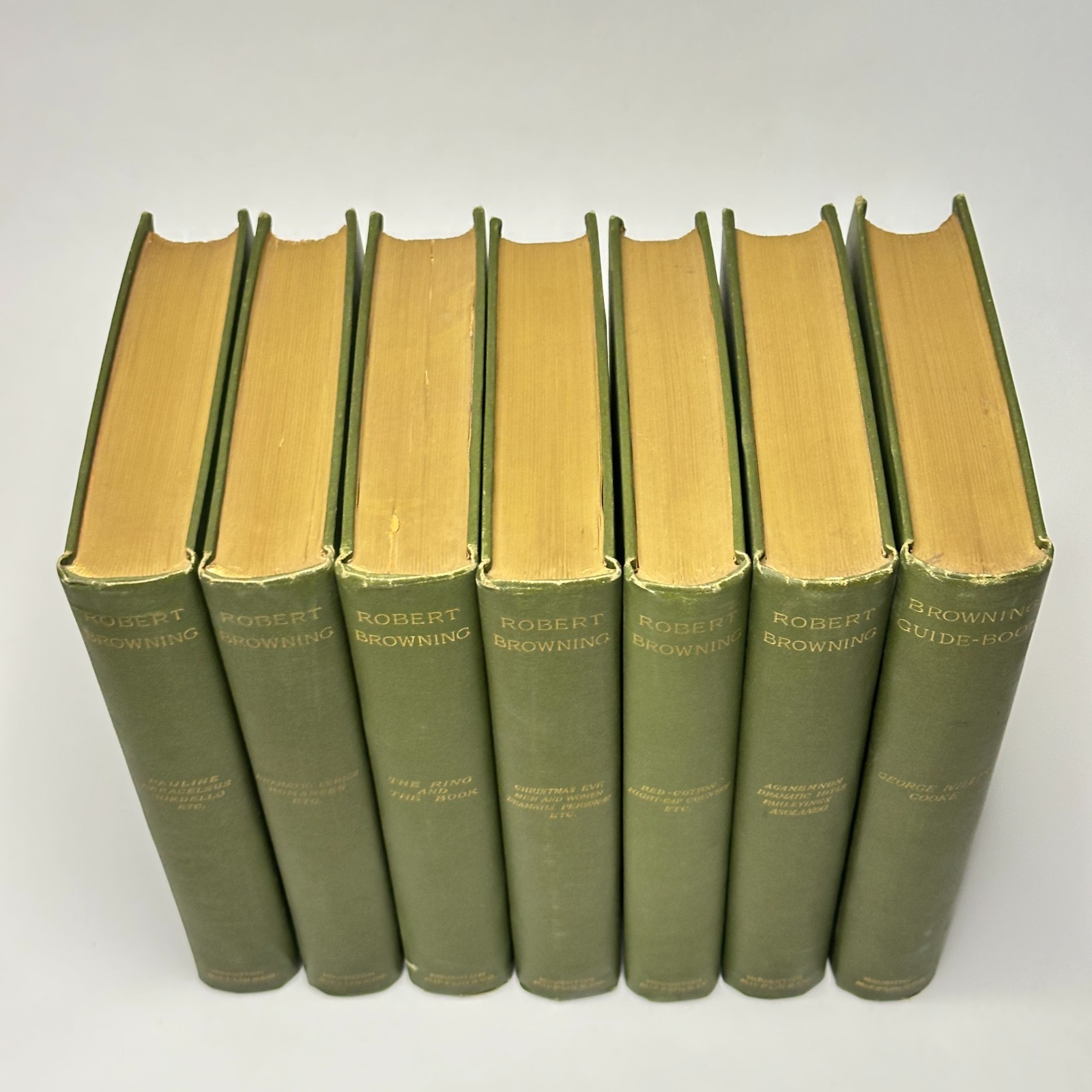 1895 „Poetic & Dramatic Works of Robert Browning“ (6-Vols) and 1894 „Guide-Book“