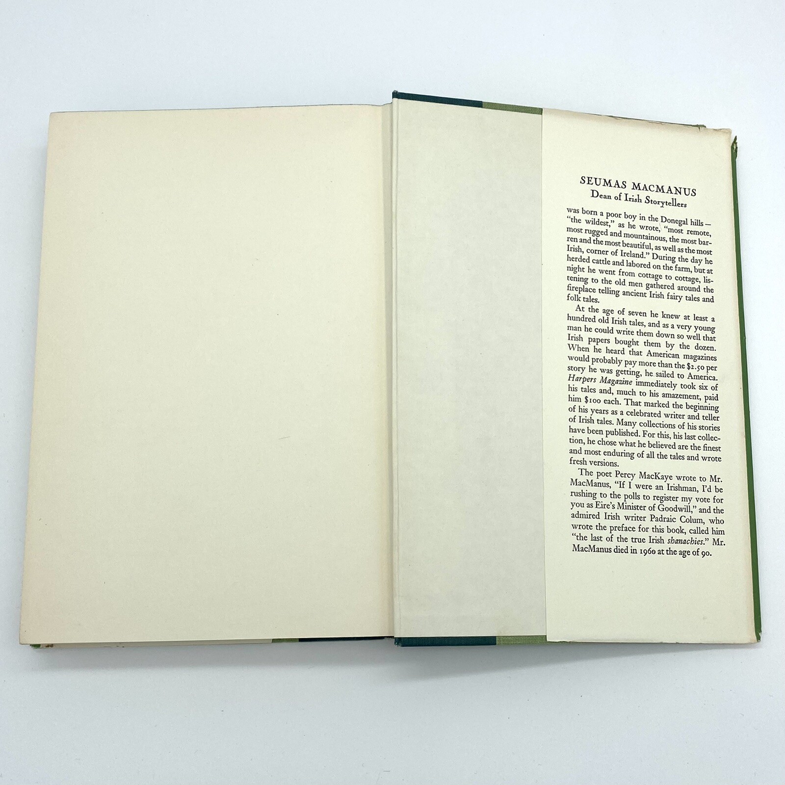 Hibernian Nights By Seumas MacManus Macmillan 1963 First Printing Hardcover