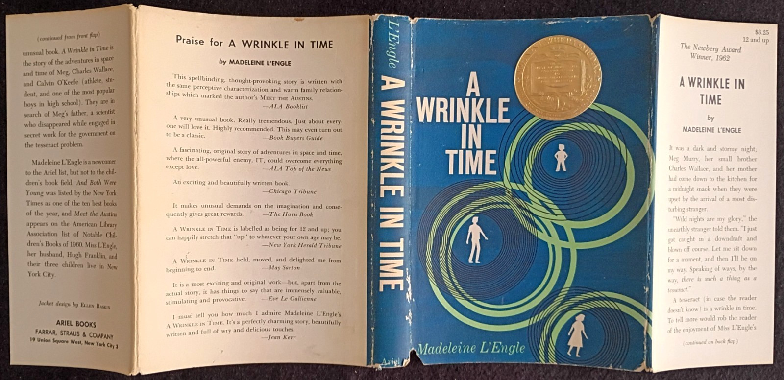 1962 A WRINKLE IN TIME BY MADELEINE L’ENGLE * 1st EDITION/1st PRINTING HC * EX