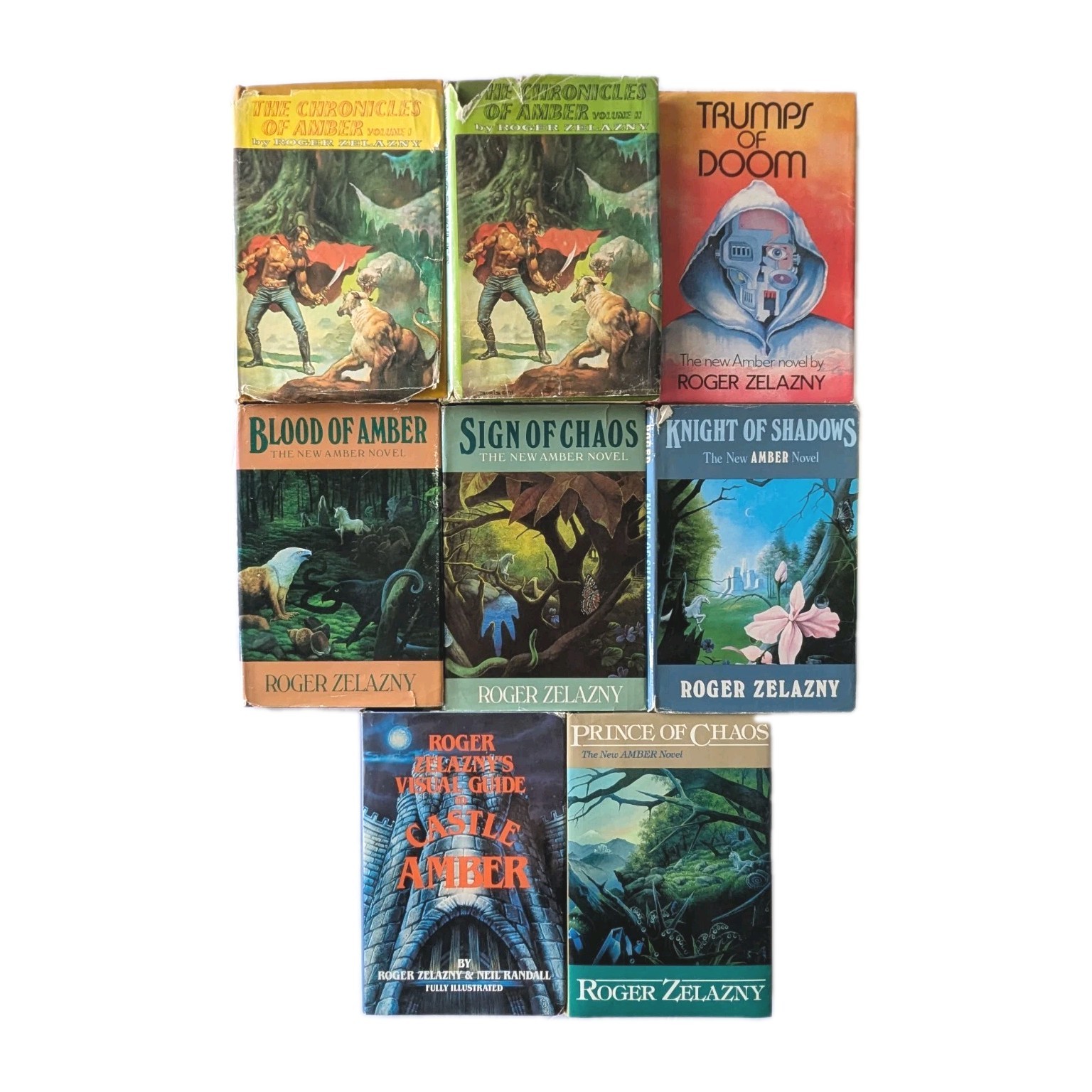 8 BOOK LOT Chronicles of Amber Complete Series Roger Zelazny HC BCE Nine Princes