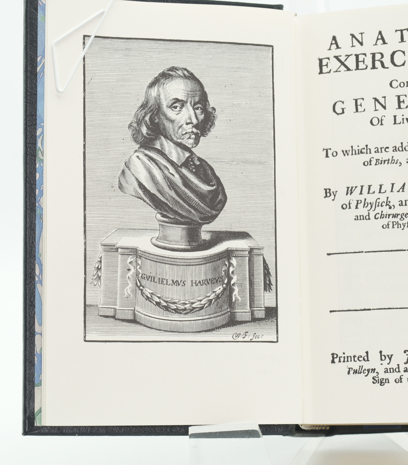 „Anatomical Exercitations Concerning…Living Creatures“ by William Harvey HC