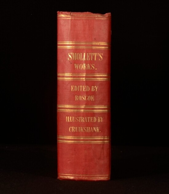 1849 Miscellaneous Works of Tobias Smollett Thomas Roscoe Illustrated Cruikshank