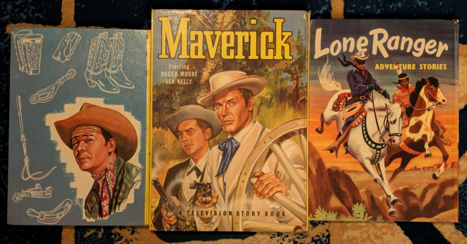 Vintage TV Western Annuals – Lone Ranger, Roy Rogers, Maverick – Lot of 3