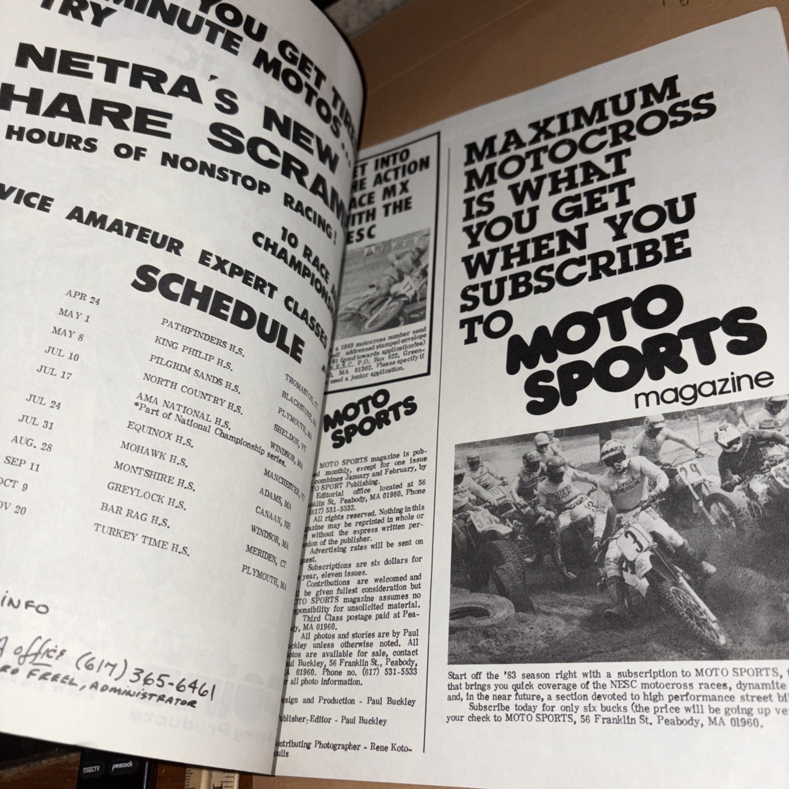 1983 Moto Sports New England Motorcycle Racing Atlanta Supercross Daytona SX