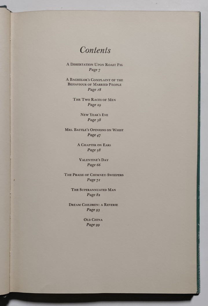 Charles Lamb – A Dissertation Upon Roast Pig & Other Favorite Essays – Slipcase