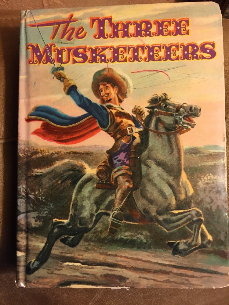 The Three Musketeers Glossy 1956 Whitman Book Spain Classic Vintage Swords