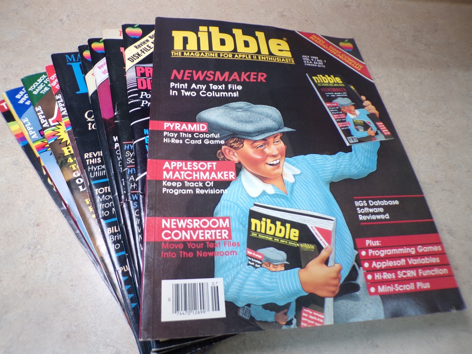 1980’s Nibble Hands On Compute InCider Apple II IIGS Computer Magazine Lot of 10